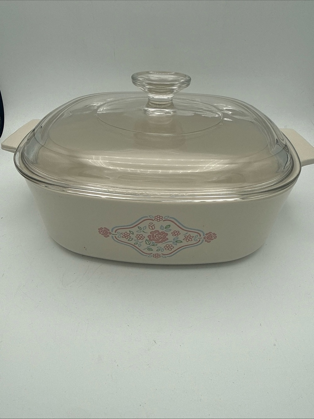 VTG 90’sCorning Ware English Breakfast Pattern Casserole Dish 2 L A 2 B